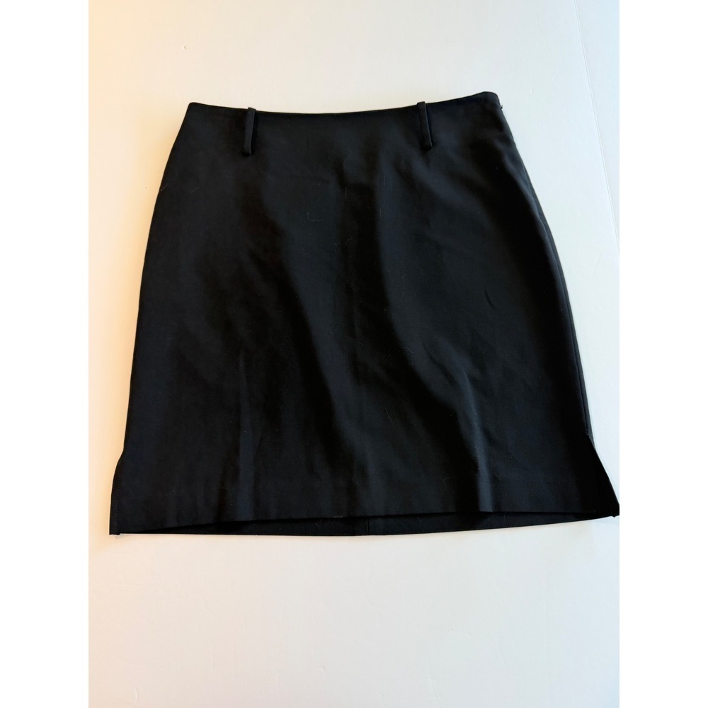 The Limited Stretch Black Mini‎ Skirt Size 0 Side Slit Professional Career Wear